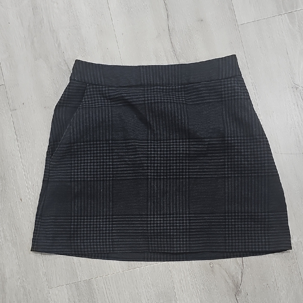 Abercrombie & Fitch Black Checkered Mini Skirt